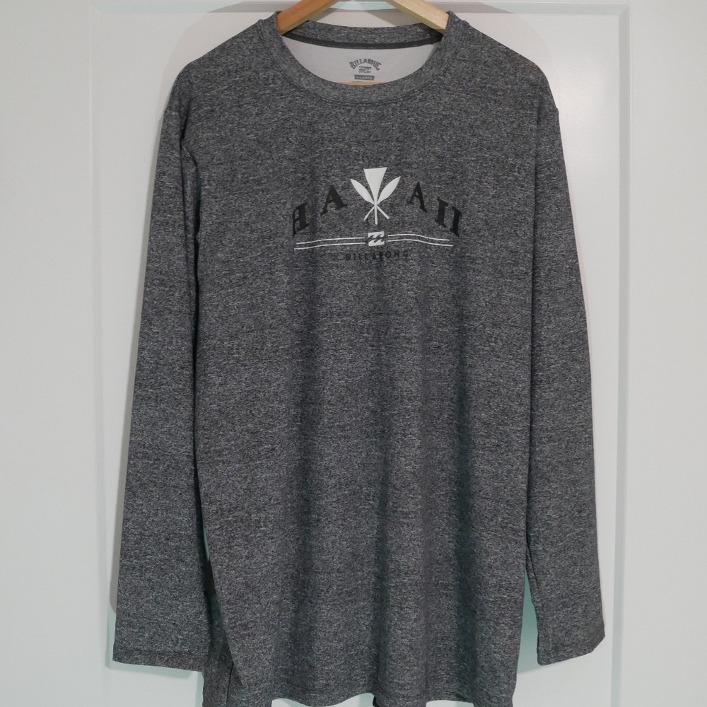 Billabong Mens Hawaii Loose Long-Sleeve UVSurf Rash Guard NWOT~